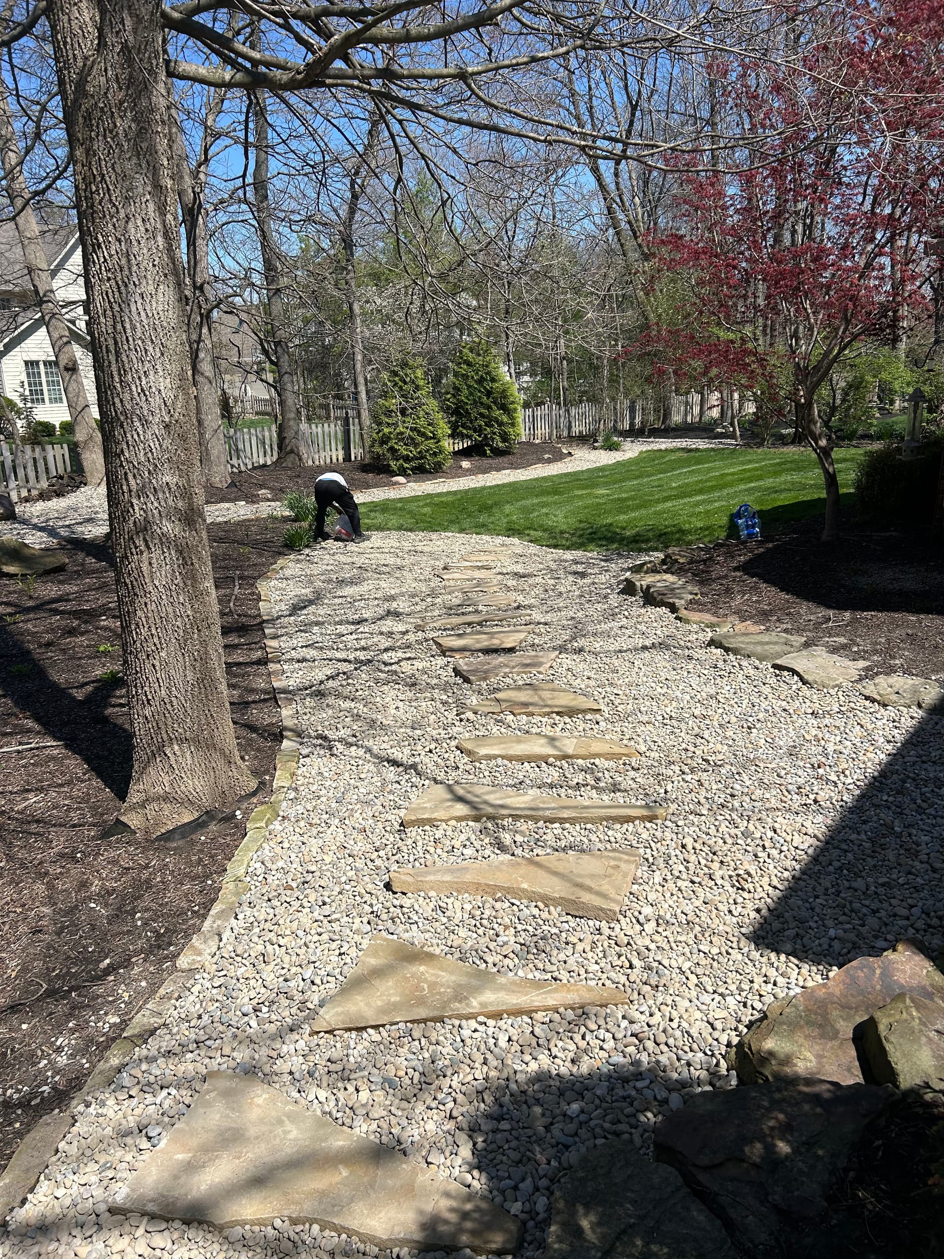 River Rock and Flagstone Walkway in Fishers image