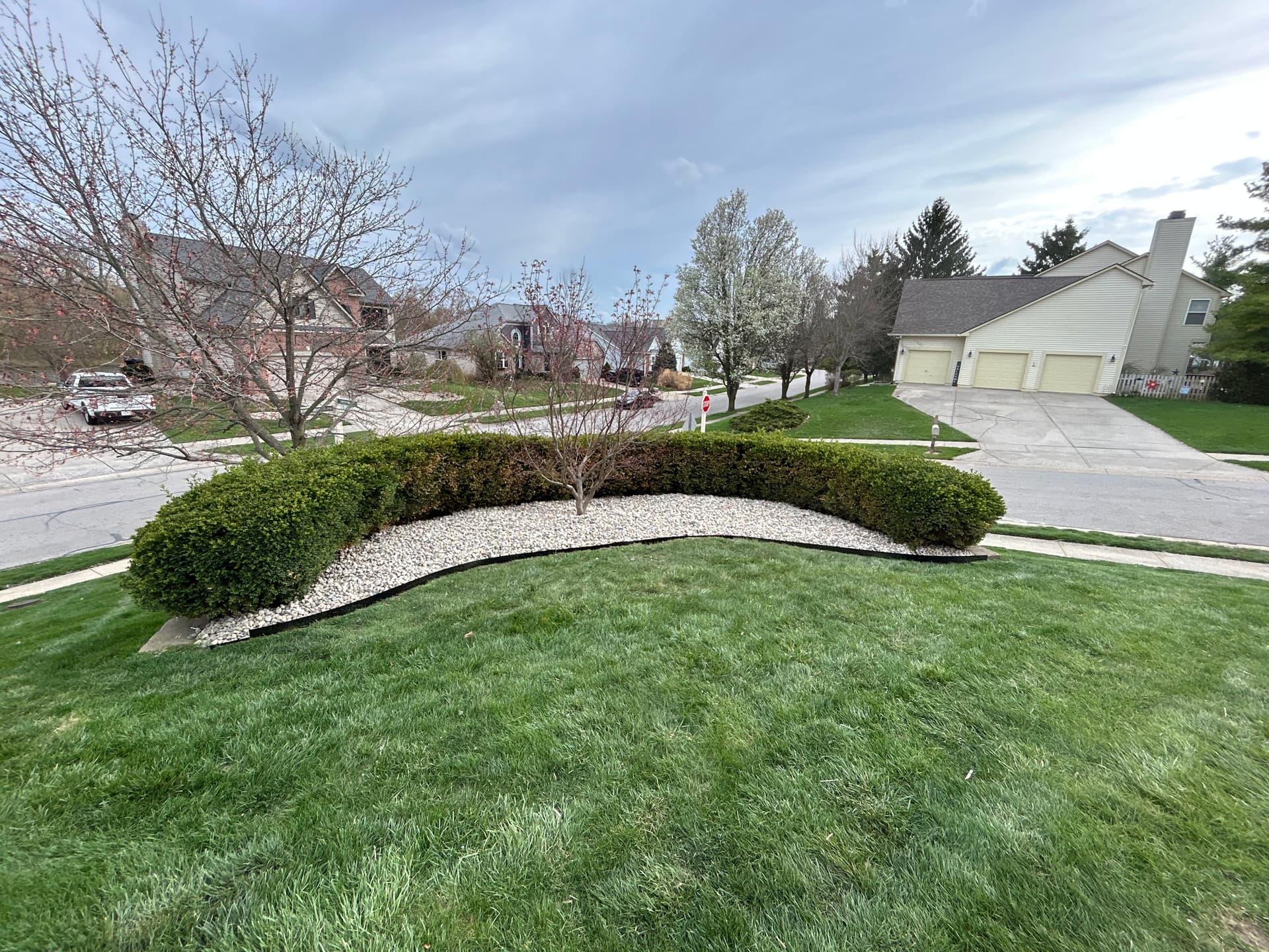 Gallery photos for River Rock and Metal Edging Upgrade in Fishers: Image #1