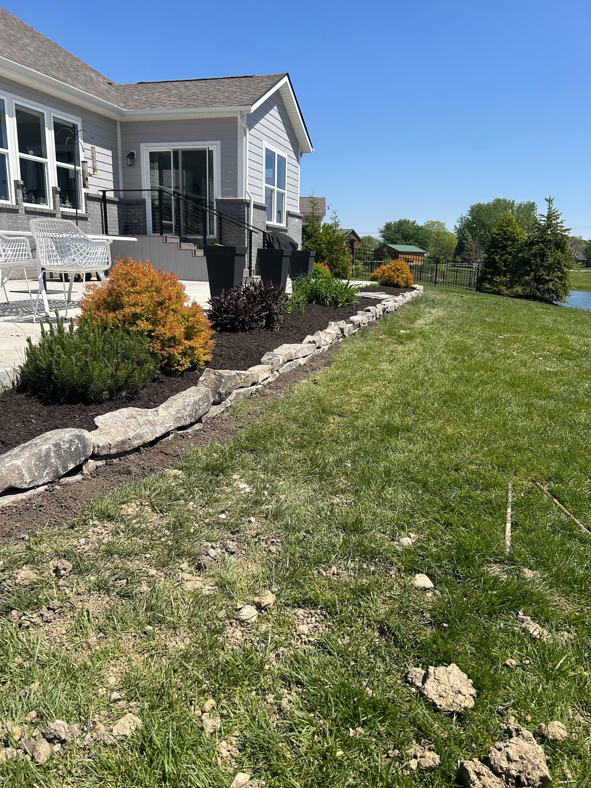 Natural Stone Edging Installation in Fishers image