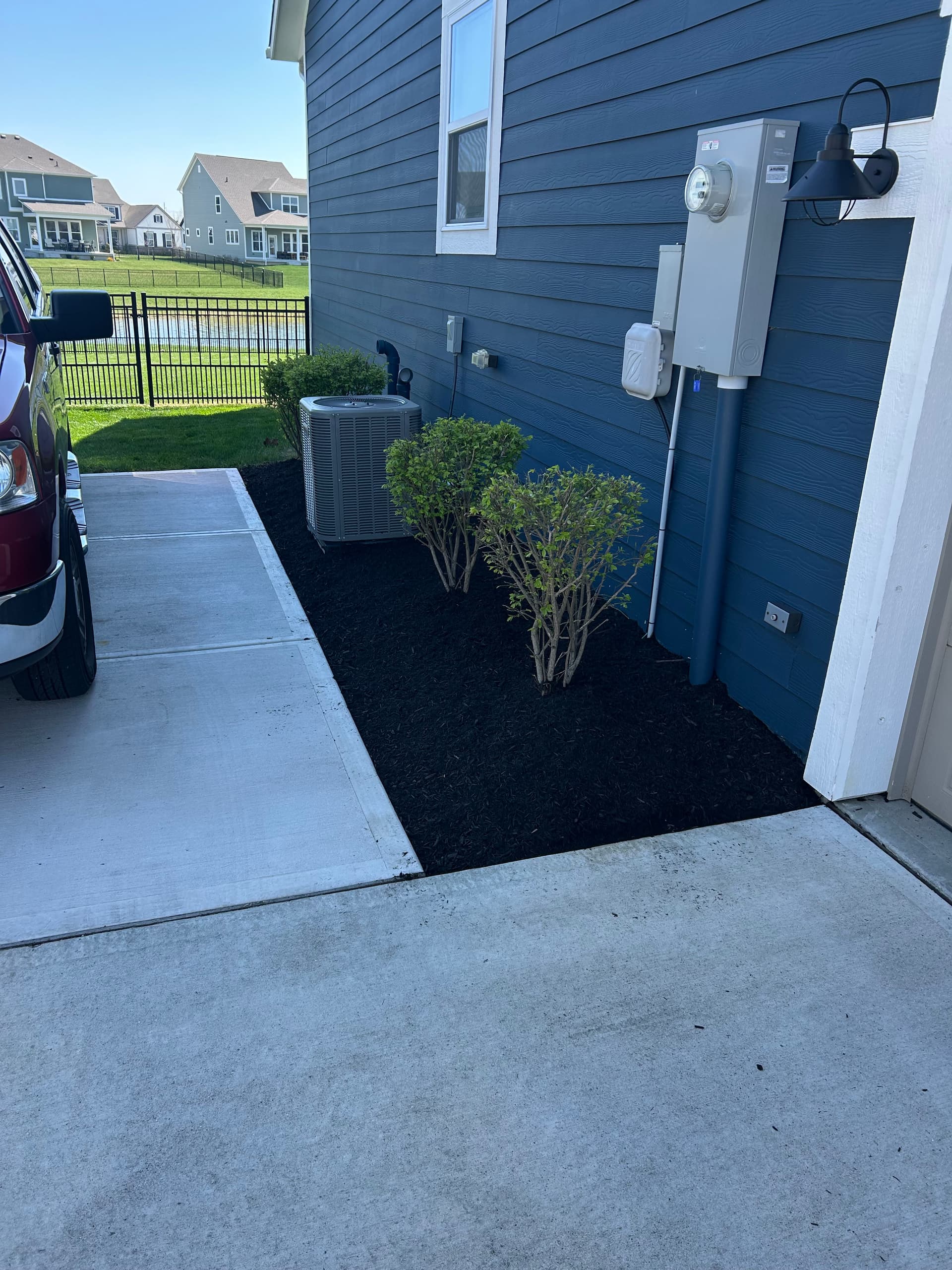 Gallery photos for Fresh Black Mulch Install Gives Westfield Home Serious Curb Appeal: Image #2