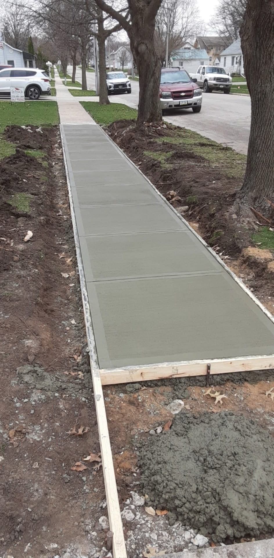 Concrete Sidewalk Installation image