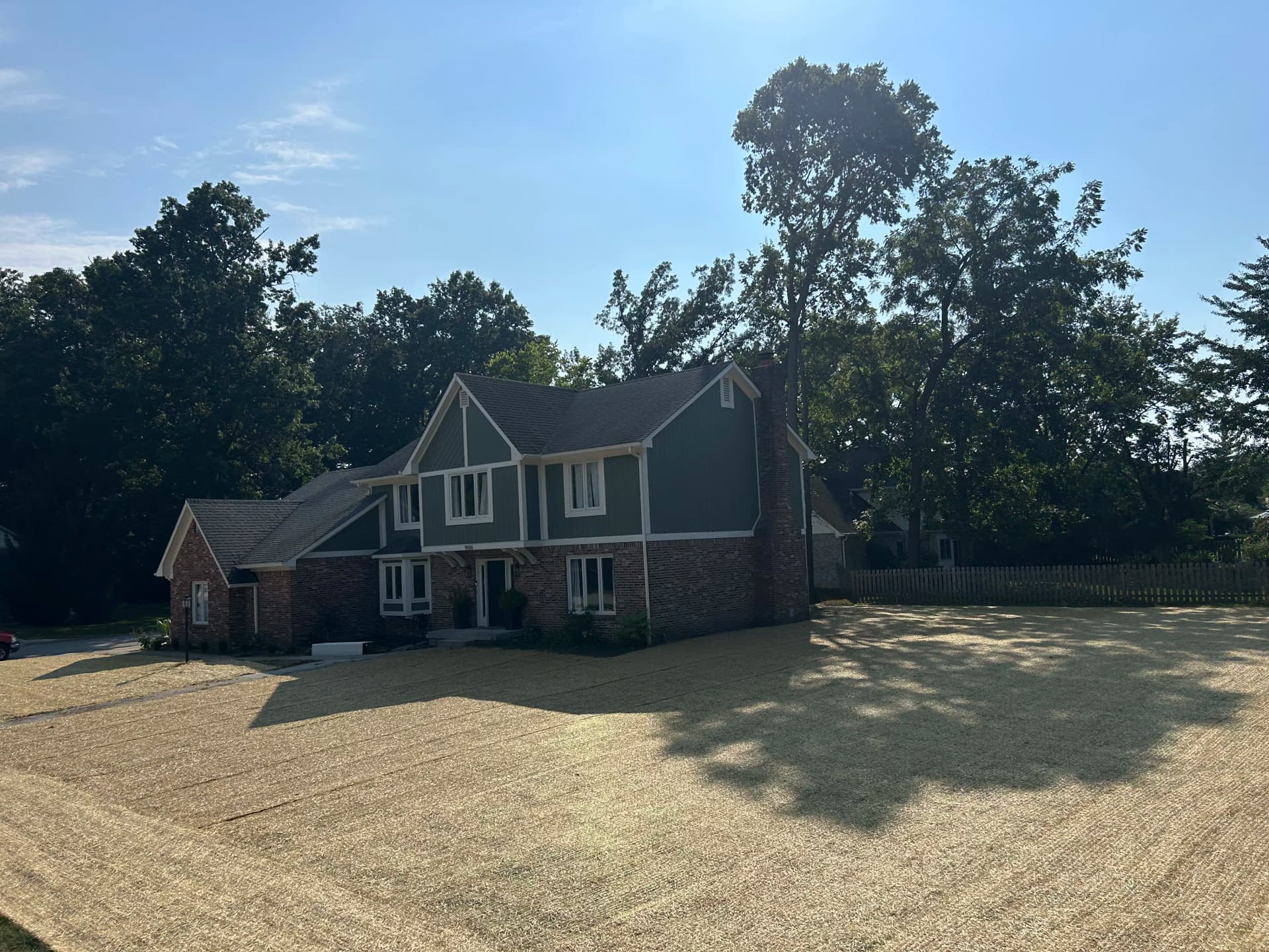 Lawn Grading and Reseeding After Tree Removal in Fishers image